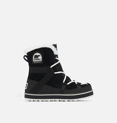 Sorel Glacy Explorer Boots UK - Womens Snow Boots Black (UK3826914)
